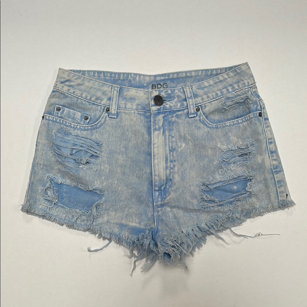 BDG Blue Jean Shorts Distressed High-Waisted